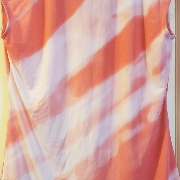 Anne Klein sleeveless peachy pink summery top sz Large - Picture 3 of 4